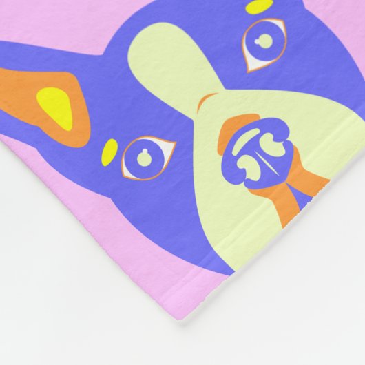 Boston Terrier Pop Art Fleece Deken (Hoek)