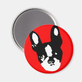 Boston Terrier Pop Art Magneet (Voorkant / Achterkant)