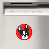 Boston Terrier Pop Art Magneet (Insitu (Vaatwasser))