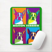 Boston Terrier Pop Art Muismat (Met muis)