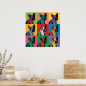 Boston Terrier Pop-Art Poster (Keuken)