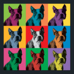 Boston Terrier Pop-Art Poster<br><div class="desc">Boston Terrier Pop-Art Poster</div>