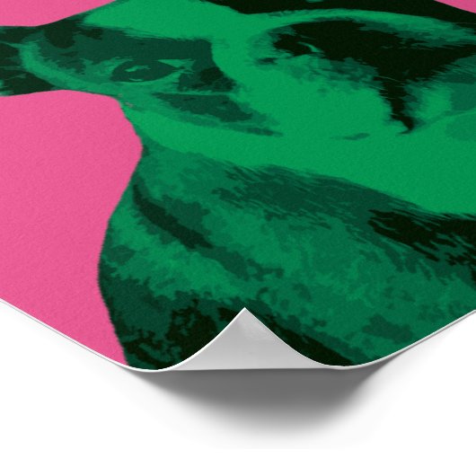 Boston Terrier Pop-Art Poster (Hoek)