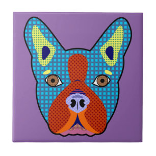 Boston Terrier Pop Art Tegeltje