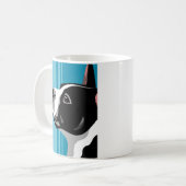 Boston Terrier Portrait Coffee Mok (Voorkant links)