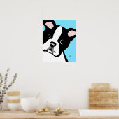 Boston Terrier Portrait Poster (Keuken)
