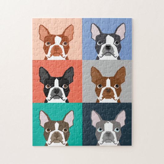 Boston Terrier Portraits Legpuzzel (Verticaal)