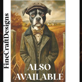 Boston Terrier Portret in landschap CG8 Decoupage Tissuepapier