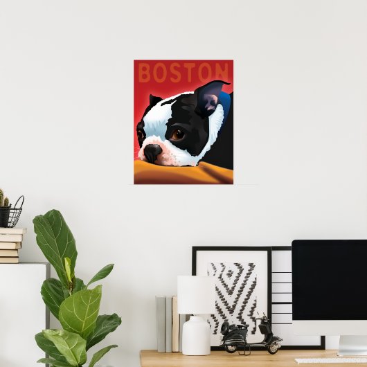 Boston Terrier Poster (Thuiskantoor)