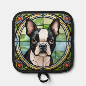 Boston Terrier Pot Houders (Voorkant)