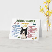 Boston Terrier Property Laws 4 Kaart (Gele Bloem)