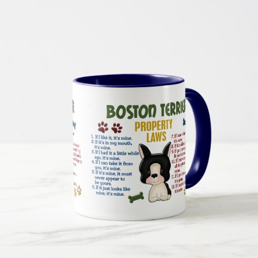 Boston Terrier Property Laws 4 Mok (Voorkant rechts)