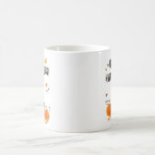 Boston Terrier Pumpkin Fall Leaves Halloween Mok (Center)