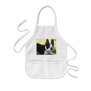 Boston Terrier Pup Children's Apron Kinder Schort
