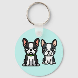 Boston Terrier Puppies Sleutelhanger