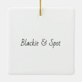 Boston Terrier Puppies Waterverf Keramisch Ornament (Achterkant)