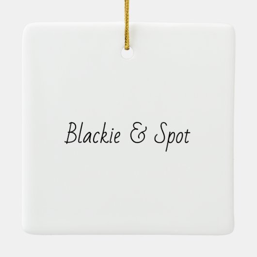 Boston Terrier Puppies Waterverf Keramisch Ornament (Achterkant)