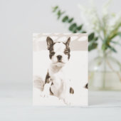 Boston Terrier Puppy 2 Briefkaart (Staand voorkant)