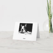 Boston Terrier Puppy Dog Blank Notecard Kaart (Achterkant)