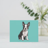 Boston Terrier Puppy Dog Briefkaart (Staand voorkant)