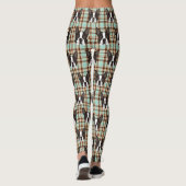 Boston Terrier Puppy Dog Tartan Pset Leggings (Achterkant)