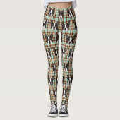 Boston Terrier Puppy Dog Tartan Pset Leggings (Voorkant)