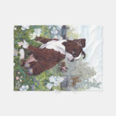 Boston Terrier Puppy Dreamweaver Fleece Blanket Deken (Voorkant (Horizontaal))