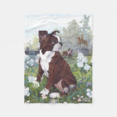 Boston Terrier Puppy Dreamweaver Fleece Blanket Deken (Voorkant)