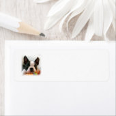 Boston Terrier Puppy Etiket (Insitu)