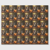 Boston Terrier Puppy Herfst Delight Pompoen Cadeaupapier (Vlak)