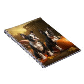 Boston Terrier Puppy Herfst Delight Pompoen Notitieboek (Rechterzijde)