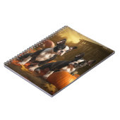 Boston Terrier Puppy Herfst Delight Pompoen Notitieboek (Linkerzijde)