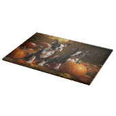 Boston Terrier Puppy Herfst Delight Pompoen Snijplank (Hoek)