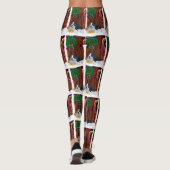 Boston Terrier Puppy Kerstmis Leggings (Achterkant)