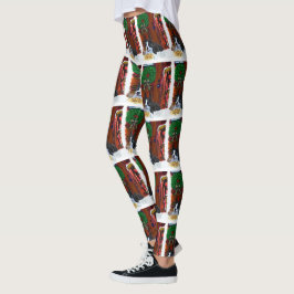 Boston Terrier Puppy Kerstmis Leggings