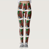 Boston Terrier Puppy Kerstmis Leggings (Voorkant)