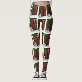 Boston Terrier Puppy Kerstmis Leggings