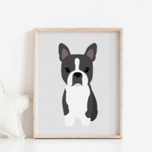 Boston Terrier Puppy Kwekerij & Kinder Kamer Poste Poster
