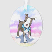 Boston Terrier Puppy Ornament (voorkant)