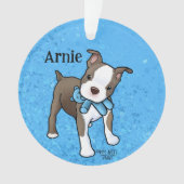 Boston Terrier Puppy Ornament (voorkant)