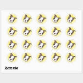 Boston Terrier Puppy Ronde Sticker (Vel)