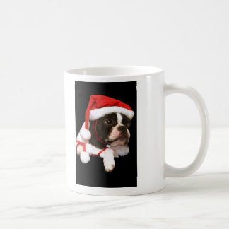 Boston Terrier Puppy Santa Paws Mok