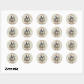 Boston Terrier Puppy - Schattigee hondenkerstvakan Ronde Sticker (Vel)