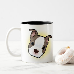 Boston Terrier Puppy Tweekleurige Koffiemok