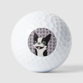 Boston Terrier, Purple lavender Golfballen (Voorkant)