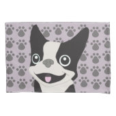 Boston Terrier, Purple lavender Kussensloop (Voorkant)