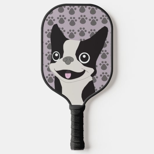 Boston Terrier, Purple lavender Pickleball Paddle (Voorkant)