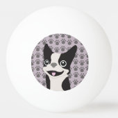 Boston Terrier, Purple lavender Pingpongbal (Voorkant)