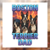 Boston Terrier Raamsticker (Vel 2)