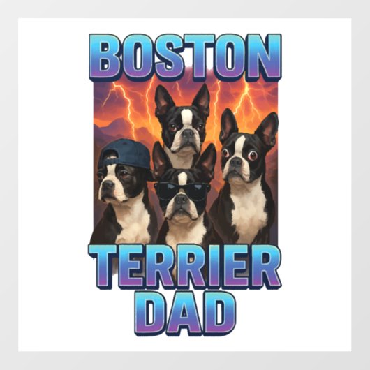 Boston Terrier Raamsticker (Vel)